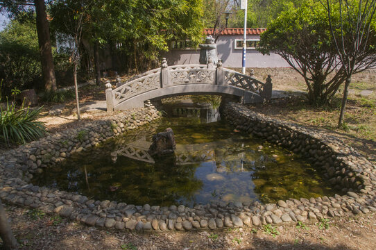 小桥流水庭园风景