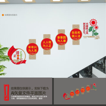 廉政樓梯文化墻