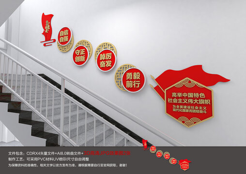 黨建樓梯文化墻
