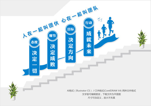 企业楼梯文化墙