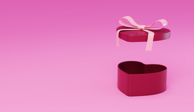 心形禮物盒3D情人節(jié)禮物七夕