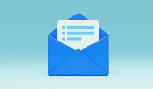 信封写信信纸信件邮件情书3D