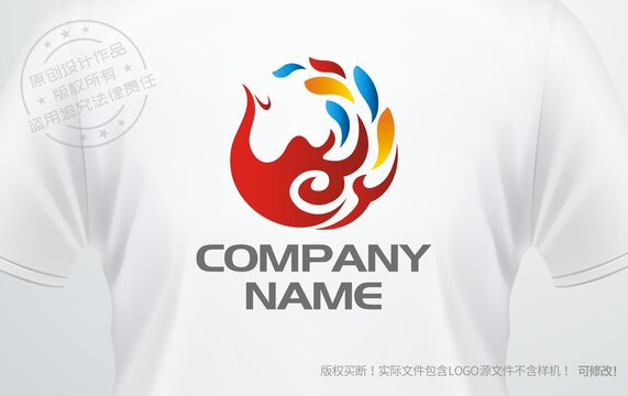 鳳凰logo彩色鳳凰