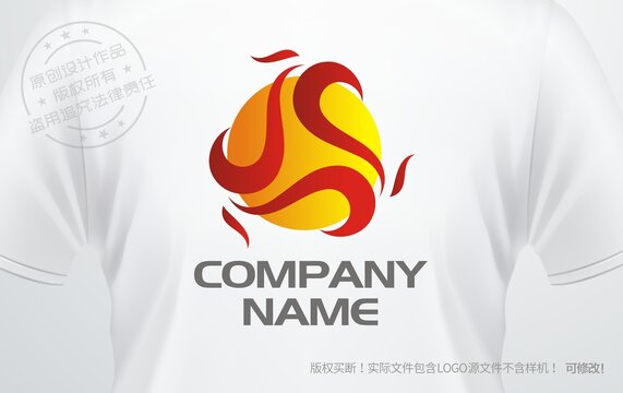 鳳凰logo火焰球能量環球