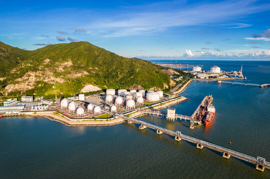 珠海金湾高栏港珠海港码头航拍