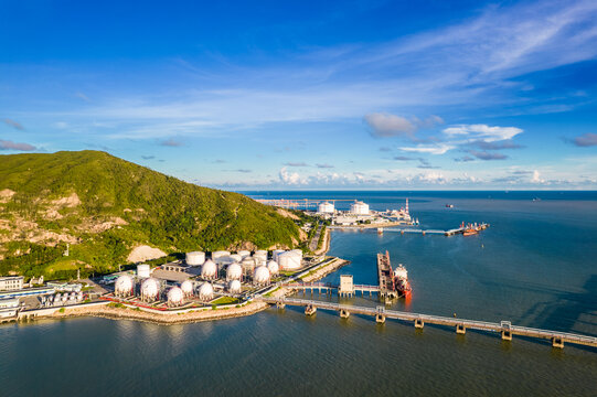 珠海金湾高栏港珠海港码头航拍