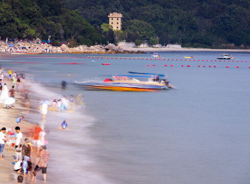 深圳官湖沙滩海景风光