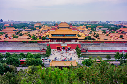 景山看故宫全景