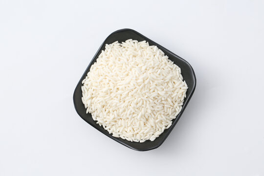 新鲜饱满糯米食材白底图