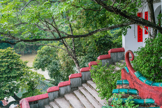 贺州浮山寺寺门阶梯高清图