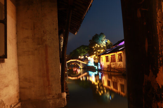 周庄水乡夜景