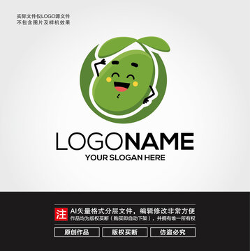 卡通豆子LOGO