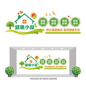 健康小屋文化墻