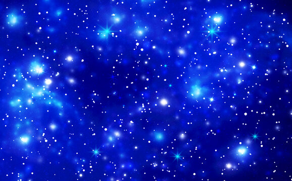 藍色唯美星空