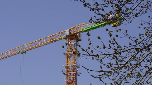 塔吊老吊吊车施工工地建筑