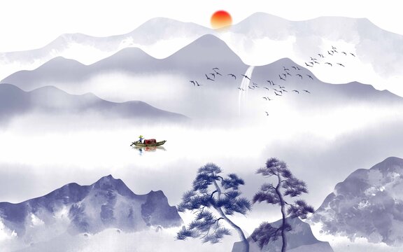 水墨山水畫