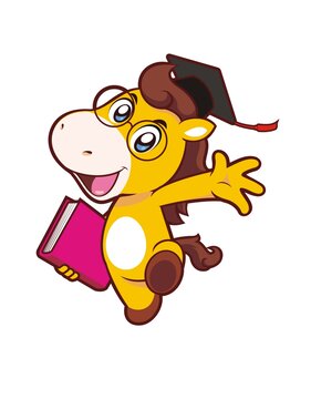 卡通可愛小馬博士