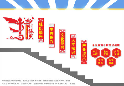 鄉(xiāng)村振興戰(zhàn)略樓梯文化墻