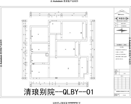 滁州清琅别院CAD实测户型图