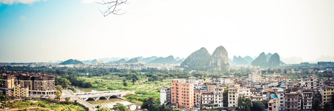 桂林穿山公园全景