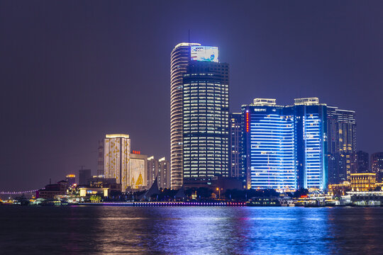 厦门城市建筑夜景