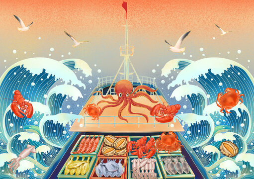 海鮮插畫