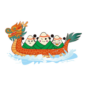 KT011卡通龍船和粽子