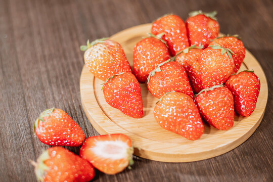 奶油草莓特写