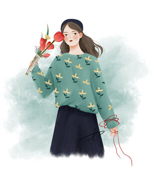 手繪女孩