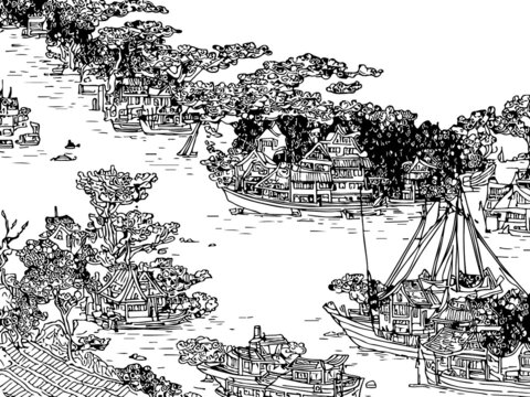 漁村河邊