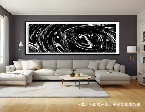 抽象黑色客廳裝飾畫