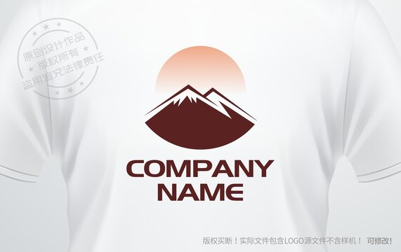 戶外品牌logo登山雪山