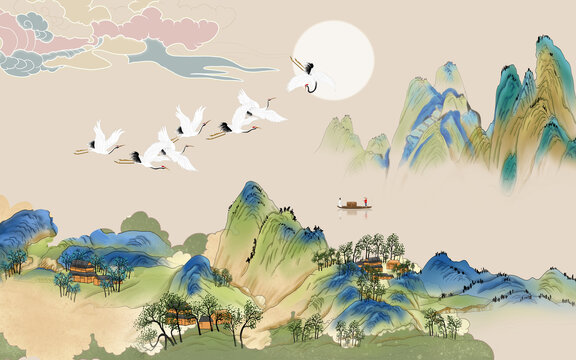 新中式山水畫
