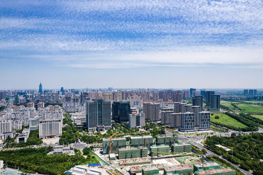 常州天宁区城市风光航拍