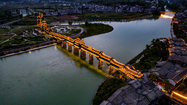 黔江濯水古镇夜景