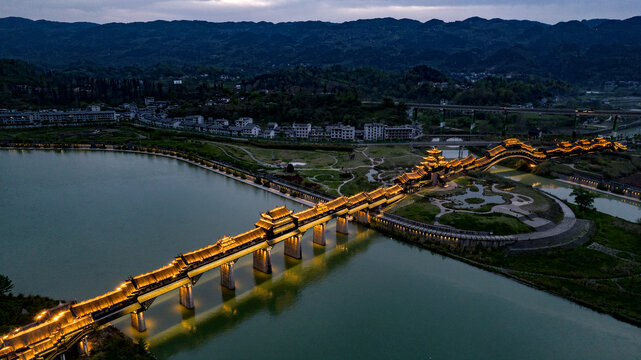 黔江濯水古镇夜景