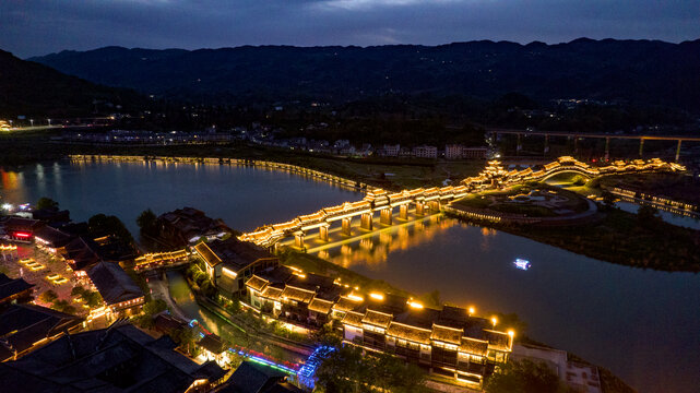 黔江濯水古镇夜景