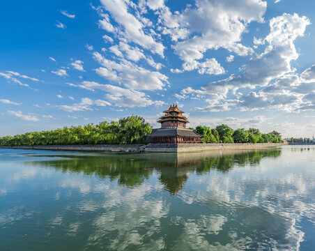 北京故宫角楼建筑风景