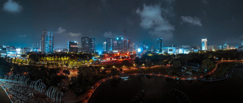 台州夜景CBD夜景全景