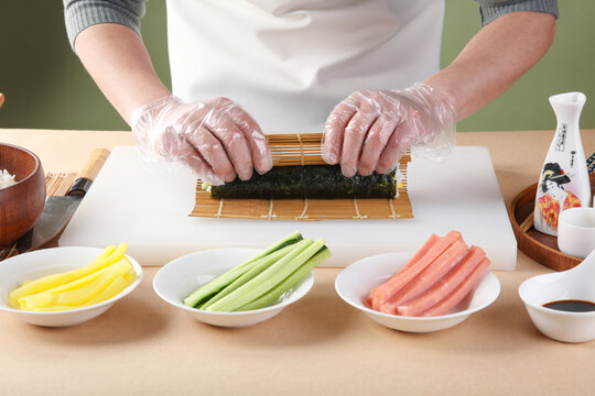 紫菜饭团制作