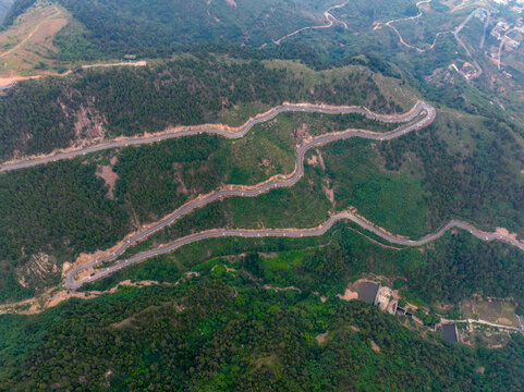 济南西山村到黄巢村的盘山公路