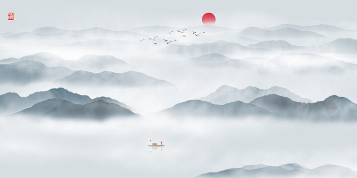 新中式山水畫