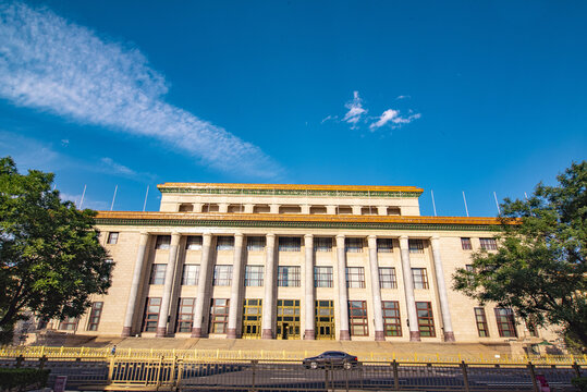 人民大会堂夕阳