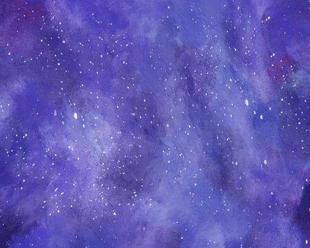 星辰水彩銀河系圖案