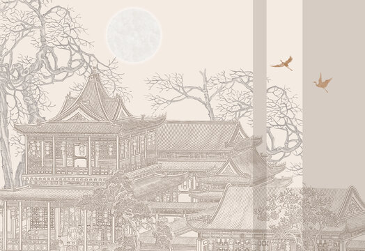 寫意手繪建筑圖