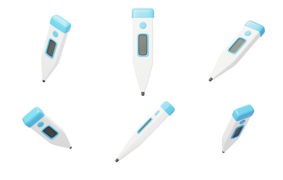 体温监测医疗诊断体温计3D