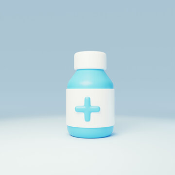 健康医药病人用药药瓶药品3D