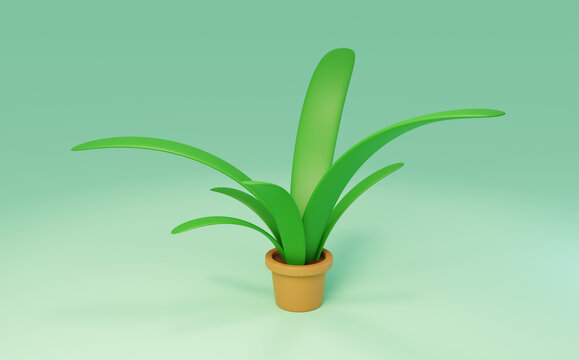 园艺绿植盆栽植物盆景种植3D