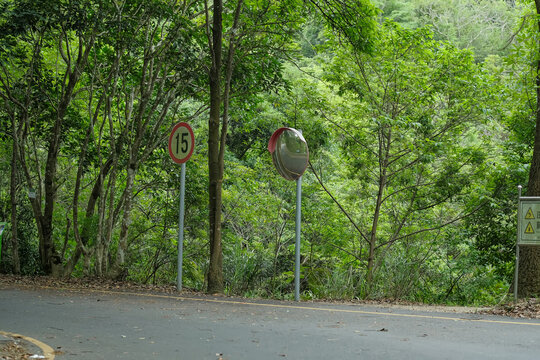 马峦山郊野公园盘山道转弯镜