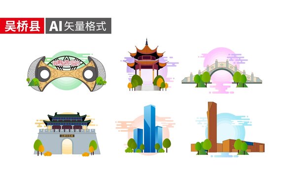 吴桥县著名地标建筑景点素材
